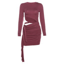 Modern Women's Hollow-out Slim Dress Chic Style Comfort