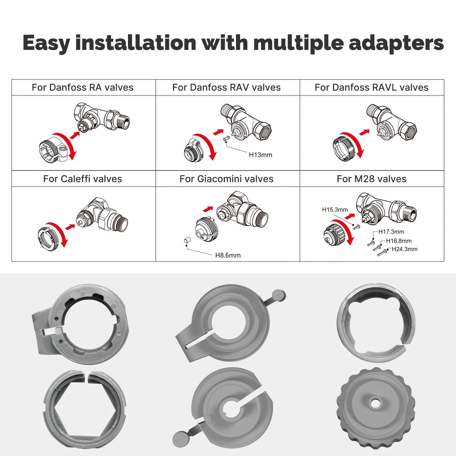 MOES Tuya Smart WiFi ZigBee Thermostatic Radiator Valve TRV - App Remote Control
