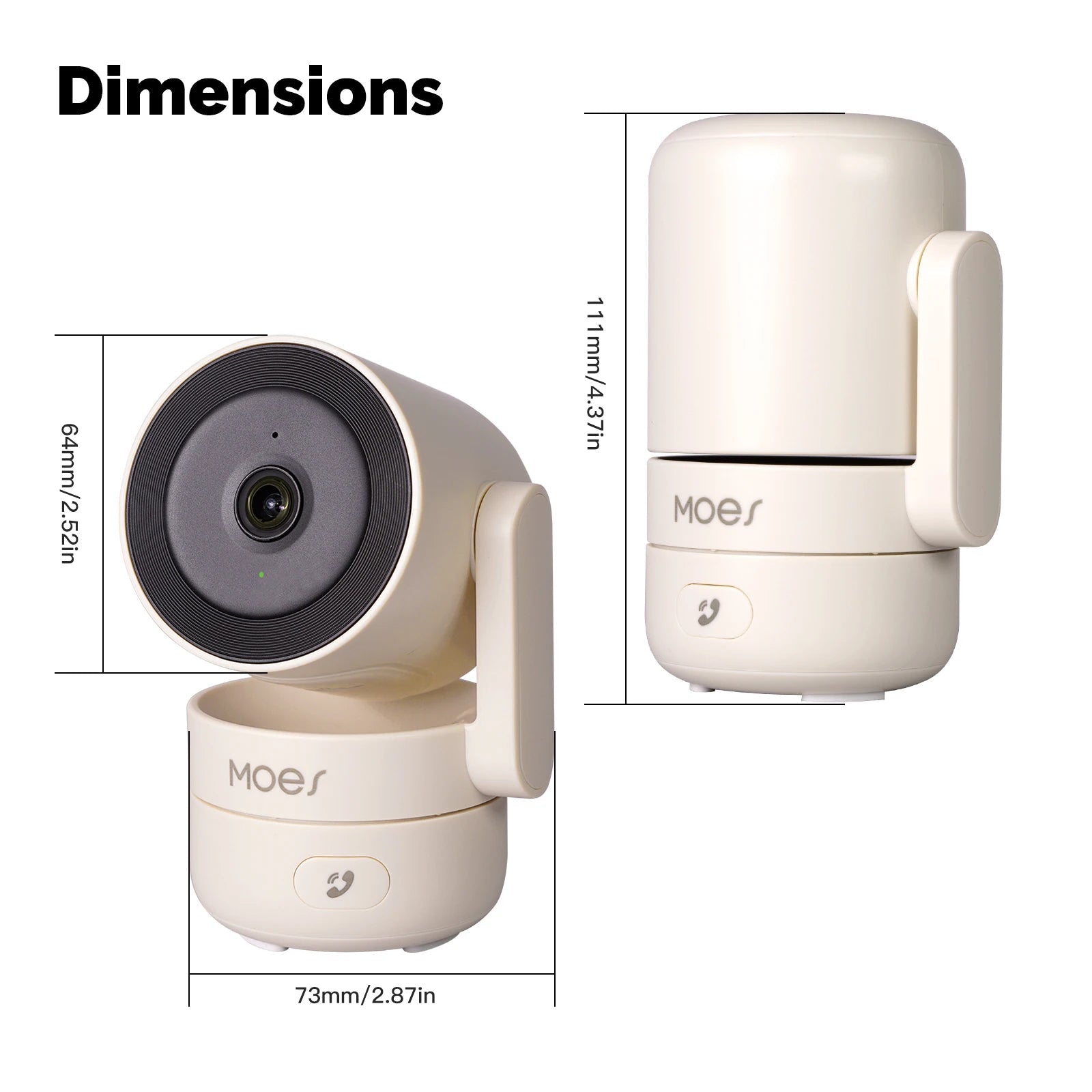 MOES Tuya WiFi Indoor Pan/Tilt Camera - 4MP HD Night Vision Panoramic Patrol Pro