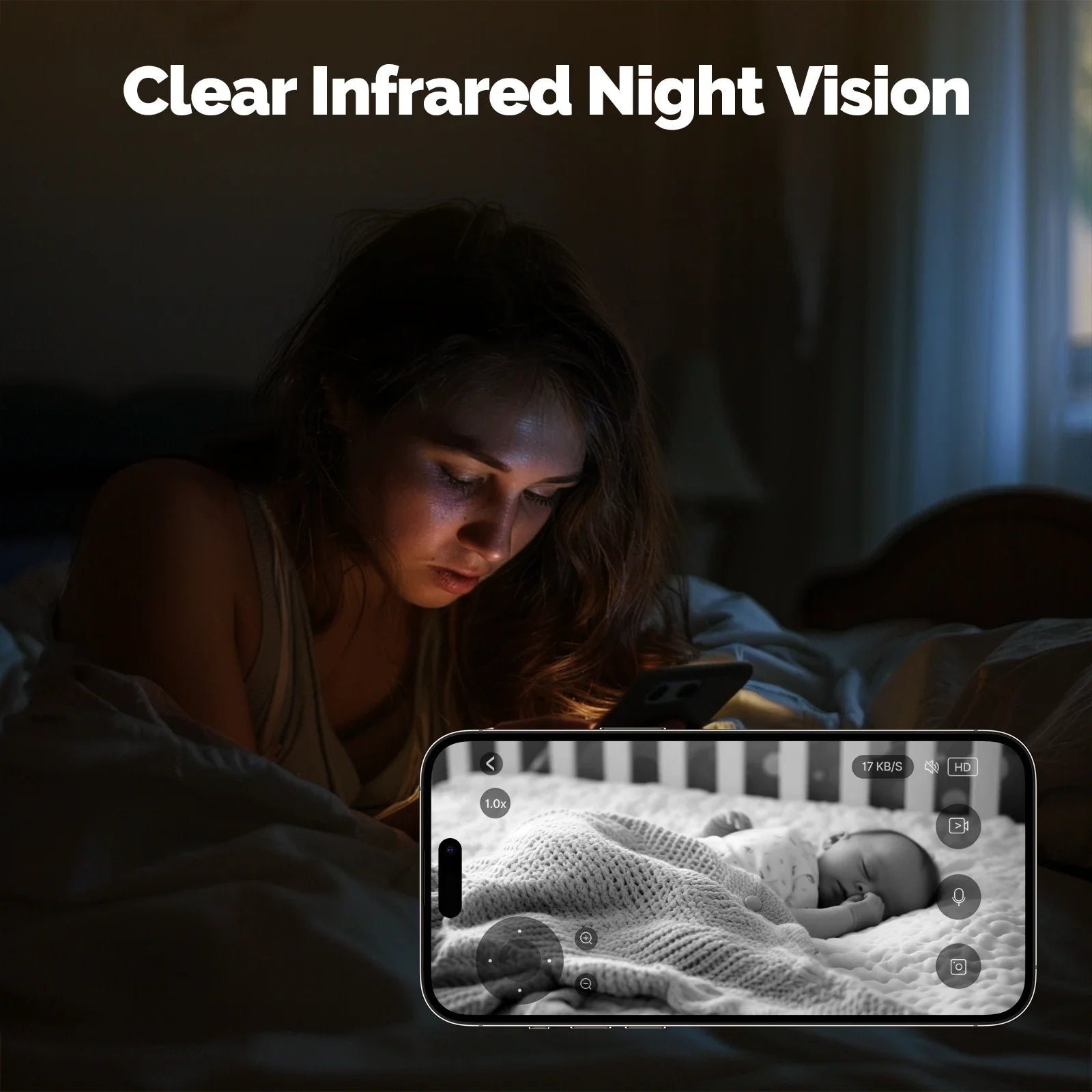 MOES Tuya WiFi Indoor Pan/Tilt Camera - 4MP HD Night Vision Panoramic Patrol Pro