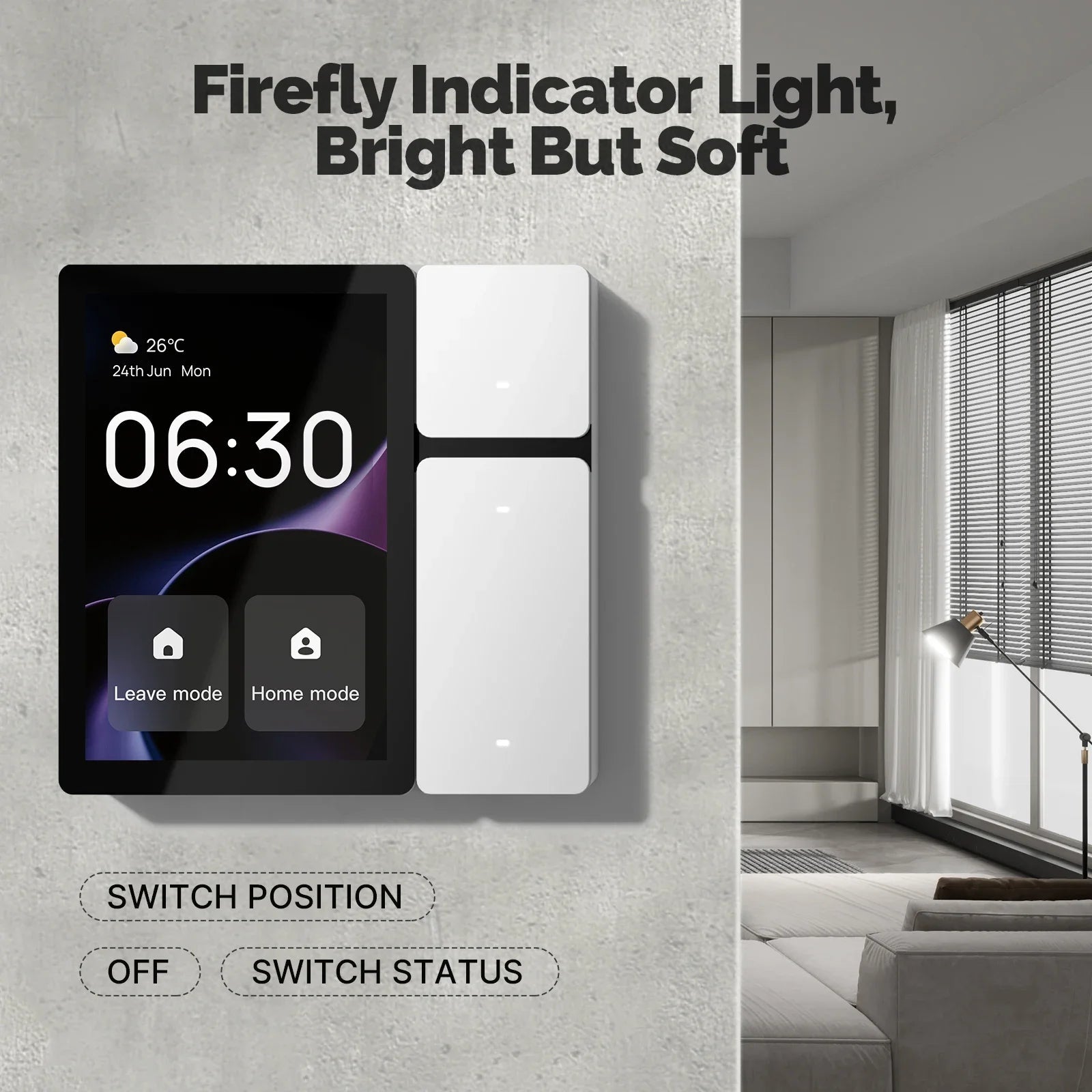 MOES Tuya WiFi Smart Control Panel - 3.5in. Touch Screen 3 Relays And IR Remote.