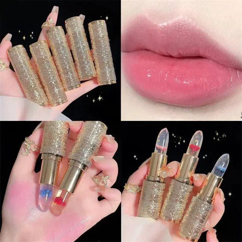 Moisturizing Flower Lip Balm Color Changing Jelly Lips