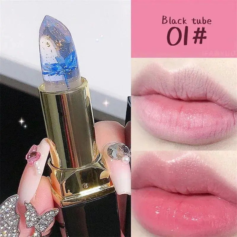 Moisturizing Flower Lip Balm Color Changing Jelly Lips