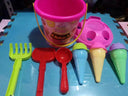 Monconser Beach Toys Beach Bucket Barbie Ice Cream Bucket