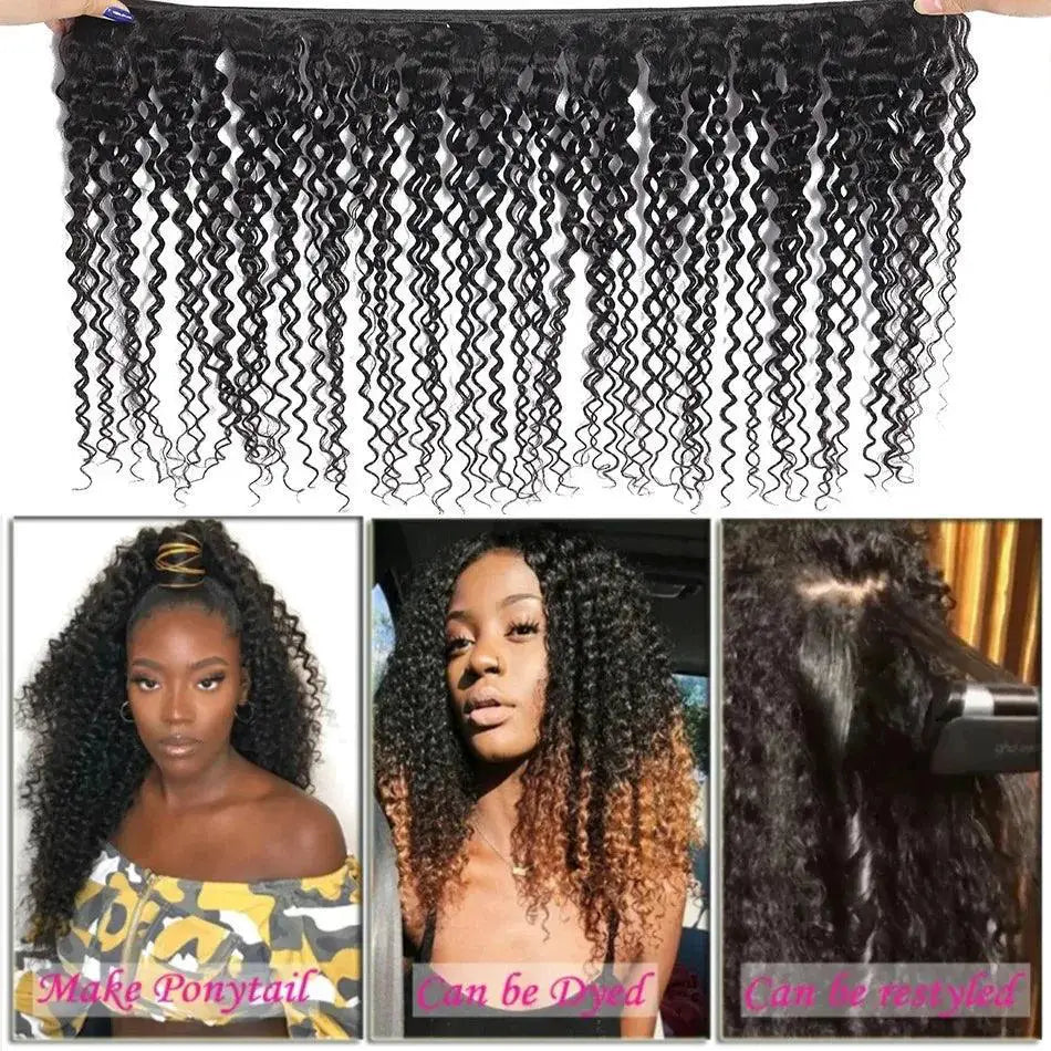 Mongolian Afro Kinky Curly Hair Extensions Natural Look