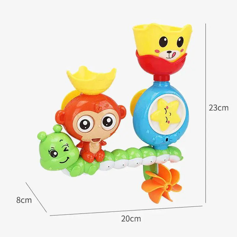 Monkey Caterpillar Bath Toy Interactive Water Games Fun