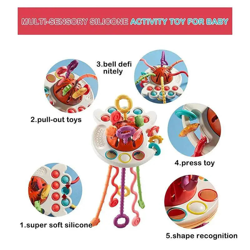 Montessori Sensory Pull String Toy For Babies One To Three