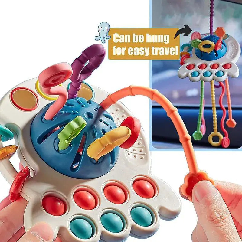 Montessori Sensory Pull String Toy For Babies One To Three