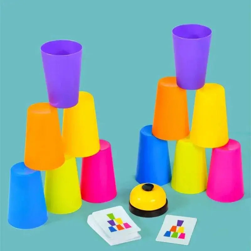 Montessori Stack Cup Game Educational Color Logic Training