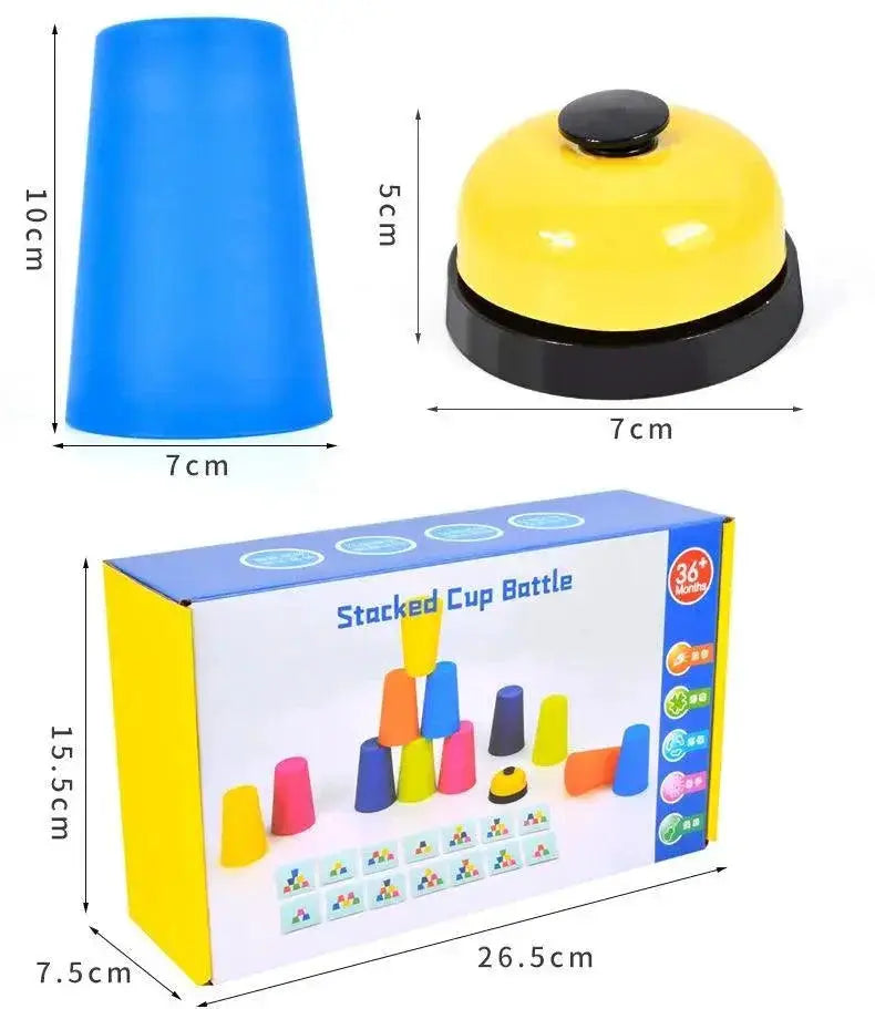 Montessori Stack Cup Game Educational Color Logic Training
