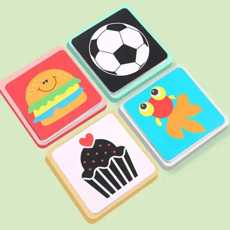 Montessori High Contrast Visual Stimulation Cards For Babies