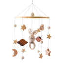 Montessori Wooden Rattles with Soft Felt Bear and Friends