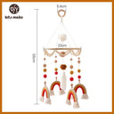 Montessori Wooden Rattles with Soft Felt Bear and Friends