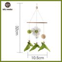 Montessori Wooden Rattles with Soft Felt Bear and Friends