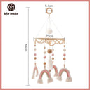 Montessori Wooden Rattles with Soft Felt Bear and Friends