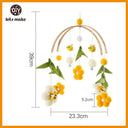 Montessori Wooden Rattles with Soft Felt Bear and Friends