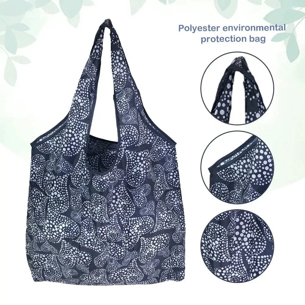 MoonBiffy Large Reusable Eco Shopping Bag Waterproof Foldable Tote For Groceries