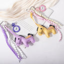 Moonbiffy Leather Pony Keychain for Keys