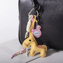 Moonbiffy Leather Pony Keychain for Keys