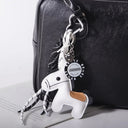 Moonbiffy Leather Pony Keychain for Keys