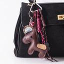 Moonbiffy Leather Pony Keychain for Keys