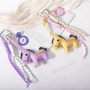 Moonbiffy Leather Pony Keychain for Keys