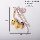 Moonbiffy Leather Pony Keychain for Keys