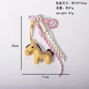 Moonbiffy Leather Pony Keychain for Keys