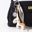 Moonbiffy Leather Pony Keychain for Keys