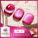 Moonlit Cat Magnetic Gel Nail Polish Sparkling White Glitter