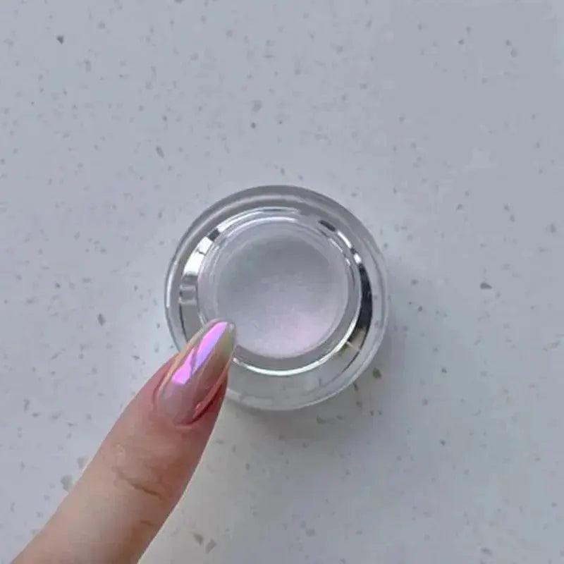 Moonlit Silver Chrome Nail Powder Enchanting Aurora Art