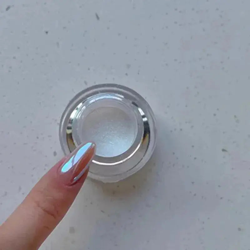 Moonlit Silver Chrome Nail Powder Enchanting Aurora Art
