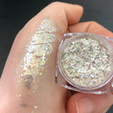 Moonlit Silver Chrome Nail Powder Enchanting Aurora Art