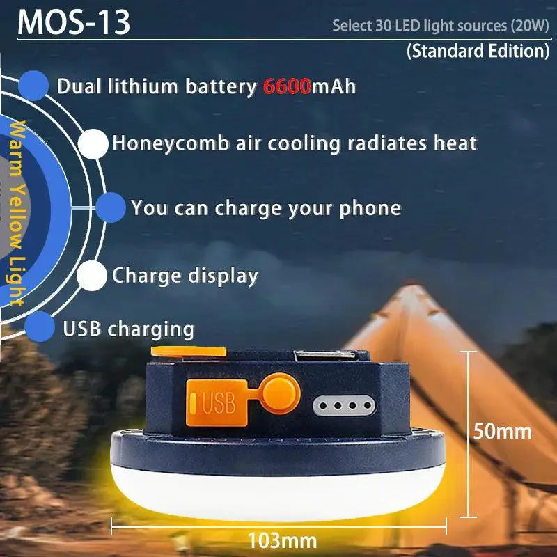 Moslighting Tent Light Emergency Lantern Rechargeable