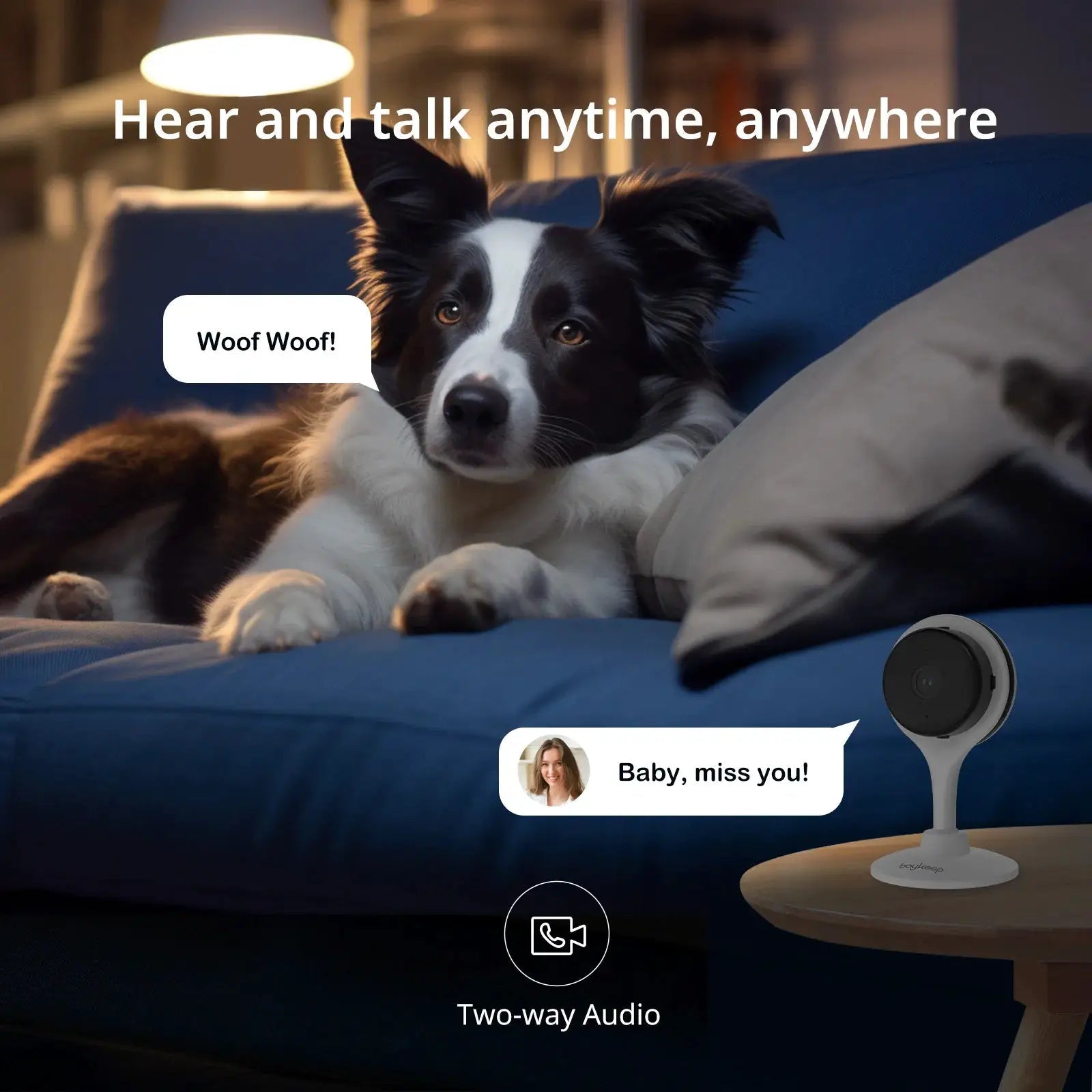 Motion Alerts Indoor Camera for Home Use