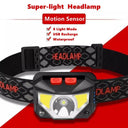 Motion Sensor LED Headlamp for Camping and Fishing Use