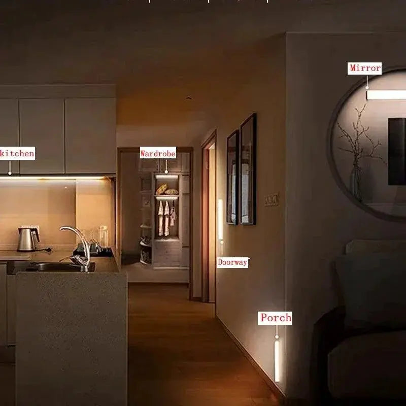 Motion Sensor Led Night Light Versatile Rechargeable Lamp