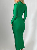 Mozision Sexy Hollow Out Maxi Dress Chic Bodycon Elegance
