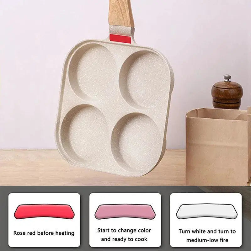 Nonstick Four Hole Breakfast Frying Pan Multi Function