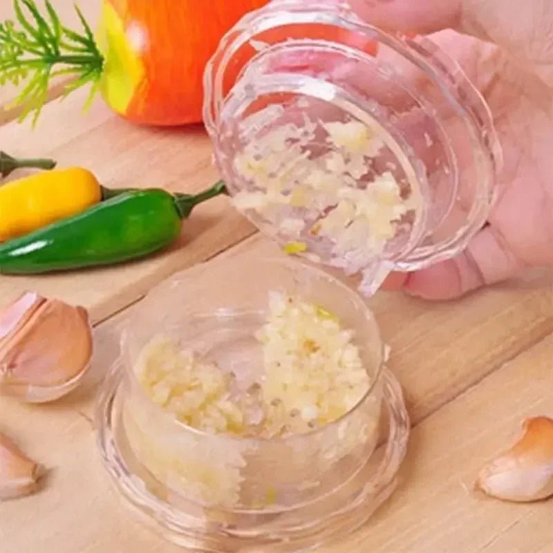 Multifunctional Garlic Press And Chopper Roll Crusher Manual Kitchen Gadget