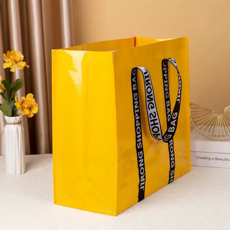 Must Have Foldable PP Woven Shopping Bag Tote Reusable Travel Storage Zipper