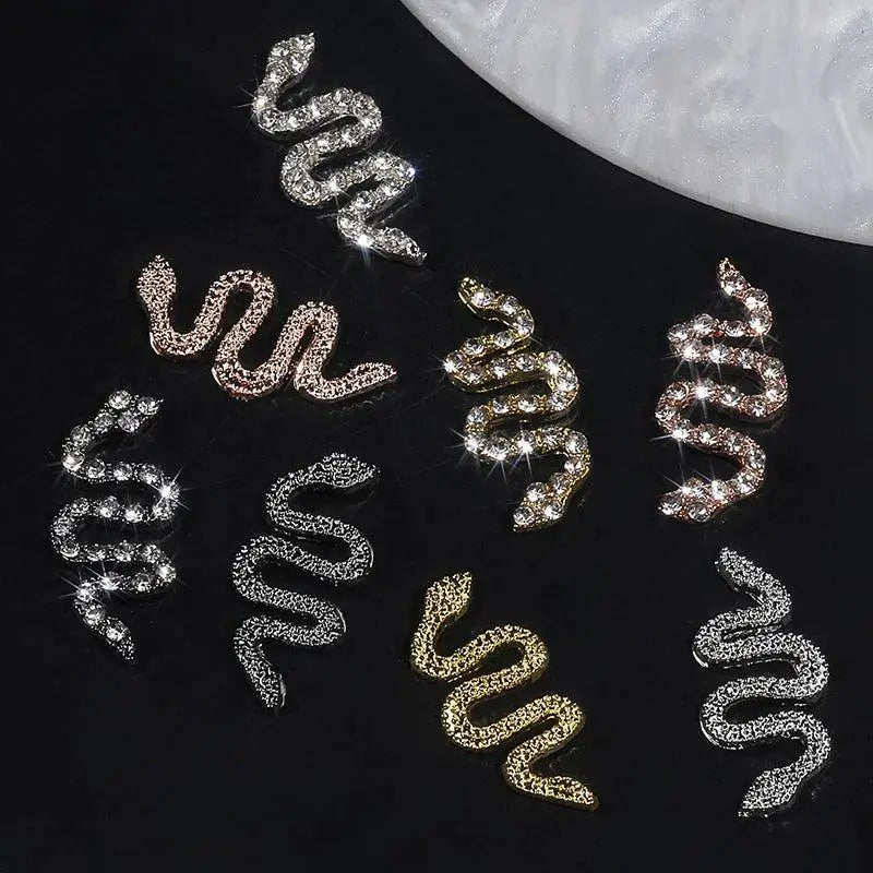Mystical Serpent Gemstone Nail Art Kit Exquisite Design