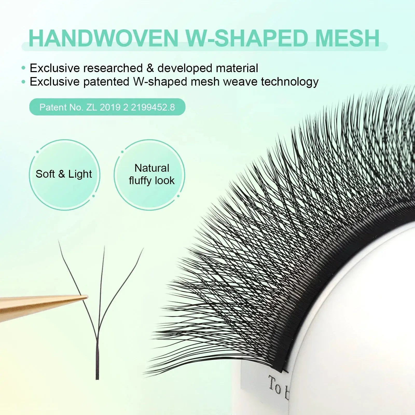 Nagaraku 3D W Shape Natural Soft Light False Eyelashes Dramatic Look All Day