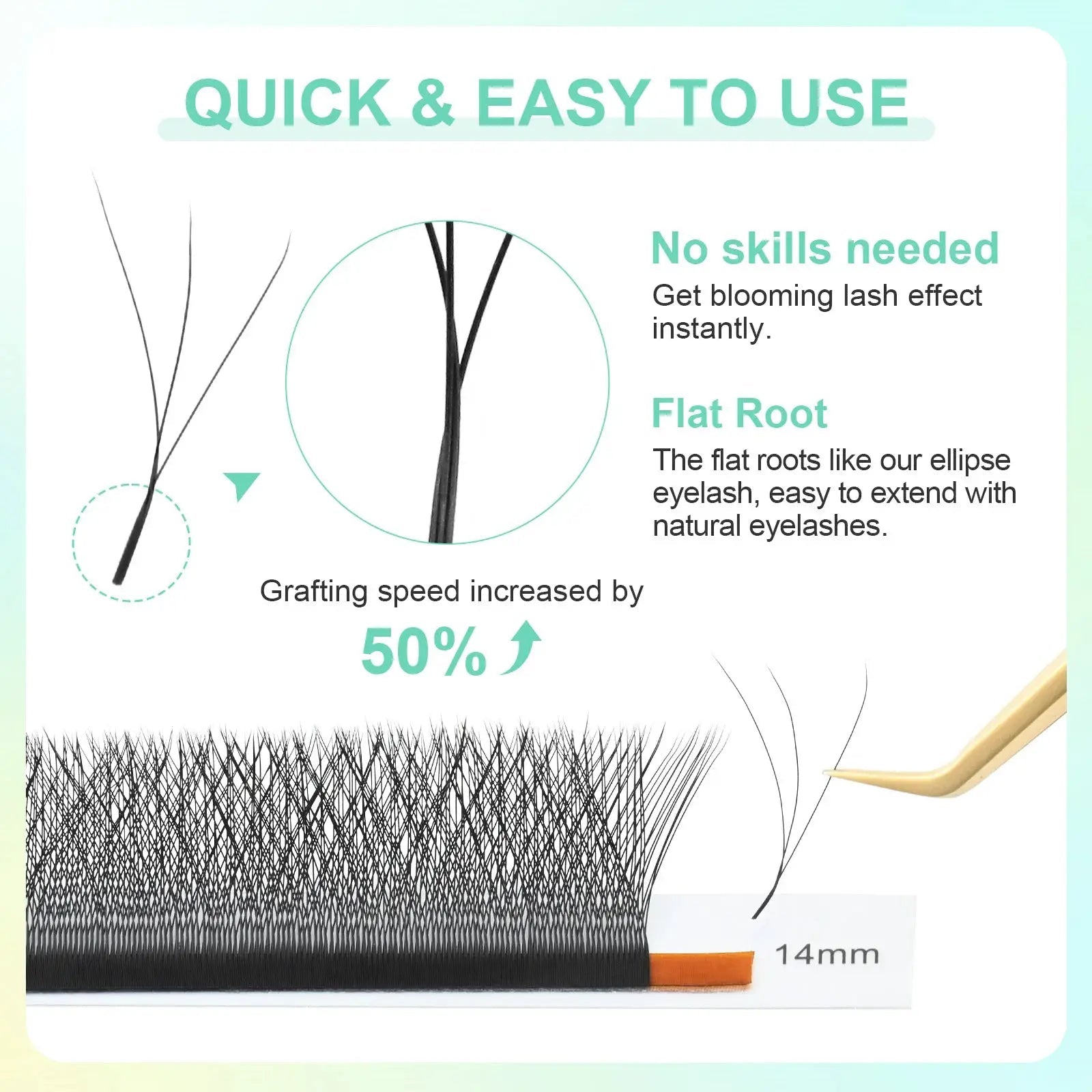 Nagaraku 3D W Shape Natural Soft Light False Eyelashes Dramatic Look All Day