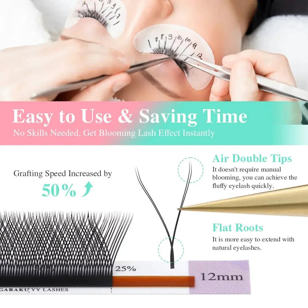 Nagaraku YY Mesh Y Shape Premium Mink Lash Extensions 4D Soft Light Eyelashes
