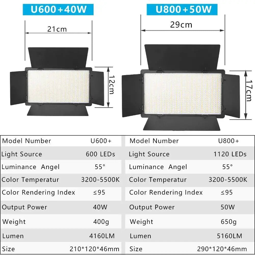Nagnahz LED Video Light Bi Color Studio Lamp Professional - OurLum.com
