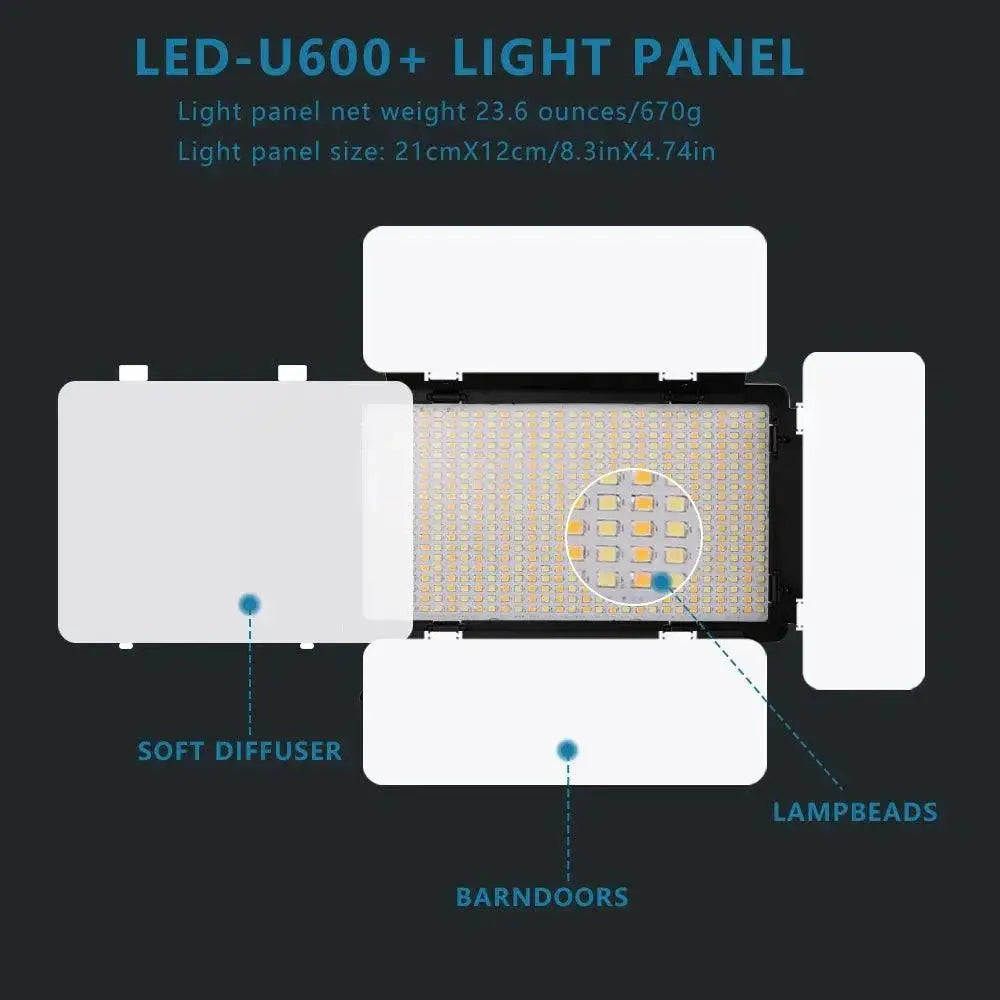 Nagnahz LED Video Light Bi Color Studio Lamp Professional - OurLum.com
