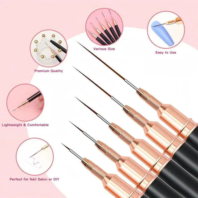Nail Art Brushes Set Create Intricate Manicure Designs Easy