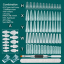 Nail Art Extension Kit: Stylish Dual Form Molds & Gel Clips