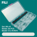 Nail Art Extension Kit: Stylish Dual Form Molds & Gel Clips